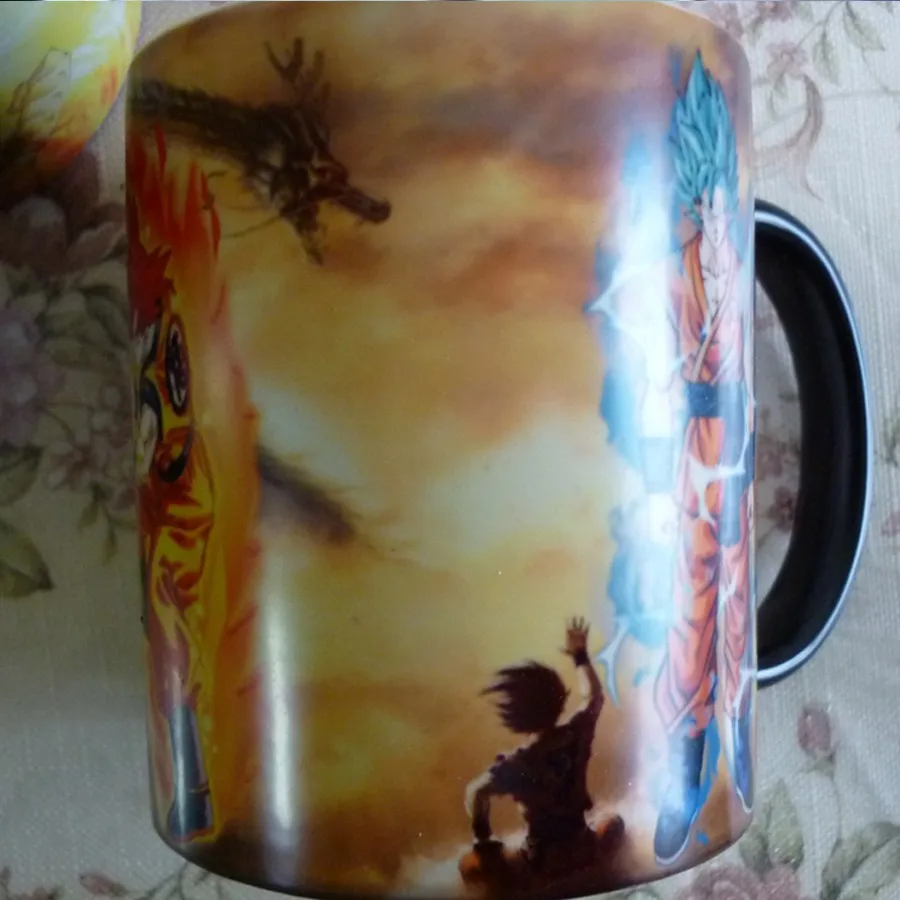Dragon Ball Z Супер Саян Гоку синие волосы кружка Меняющие цвет кружки кофе чай чашка лучший подарок для вашего друга