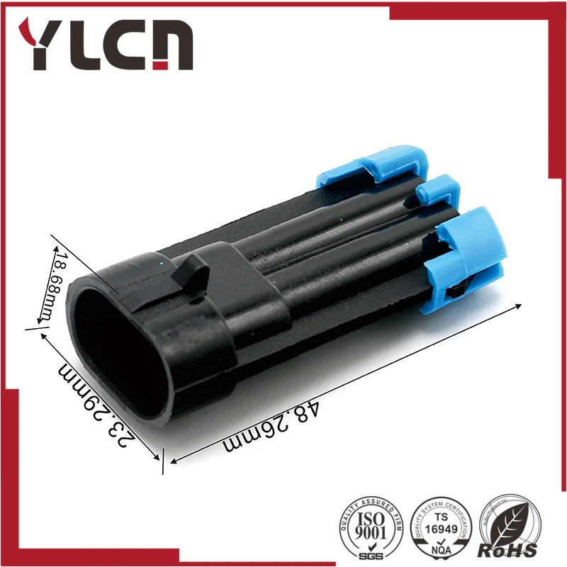 5 компл./лот Delphi 2 Pin Штекерный разъем датчика 12162000|sensor|connector programconnector fuse |