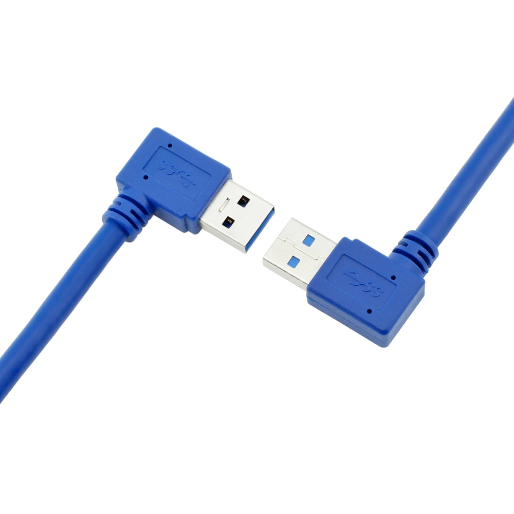 Прямой угол USB 3 0 штекер гнездо Удлинительный Кабель USB3.0 Type A AM В AF конвертер