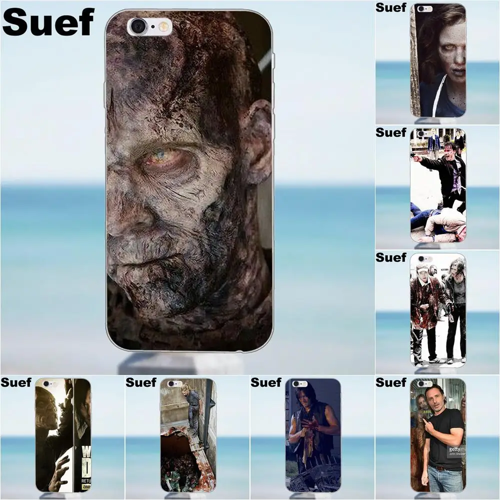 Ходячие мертвецы зомби для iPhone X 4 4S 5 5S 5C SE 6 6S 7 8 Plus Samsung Galaxy J1 J3 J5 J7 A3 A5 2016 2017 Мягкий