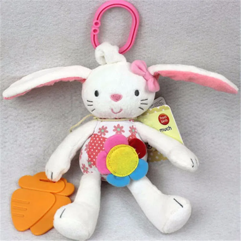 New Home Decoration For Baby Toy Soft Plush Rabbit Rattle Ring Bell Crib Bed Hanging Animal | Дом и сад