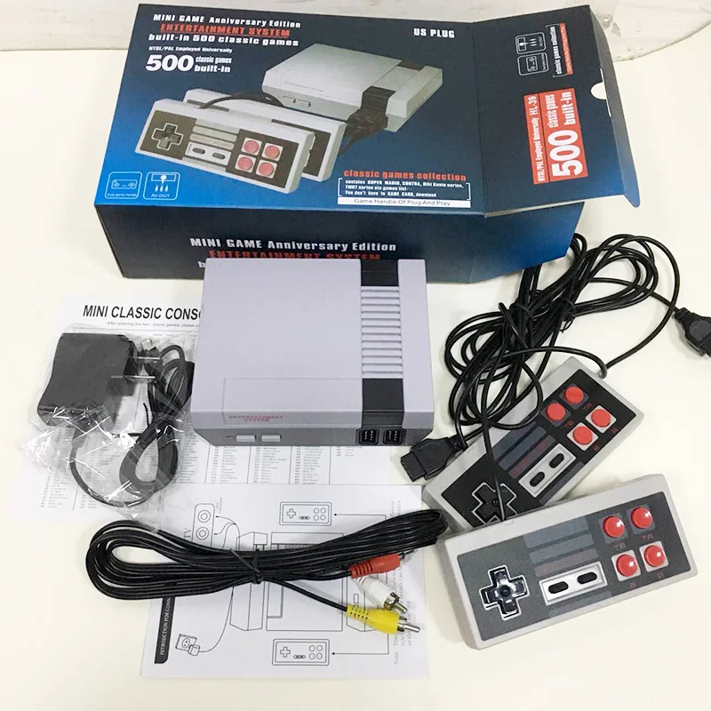 8 битная Классическая Ретро игровая консоль MiniNes со встроенными 500/620 играми