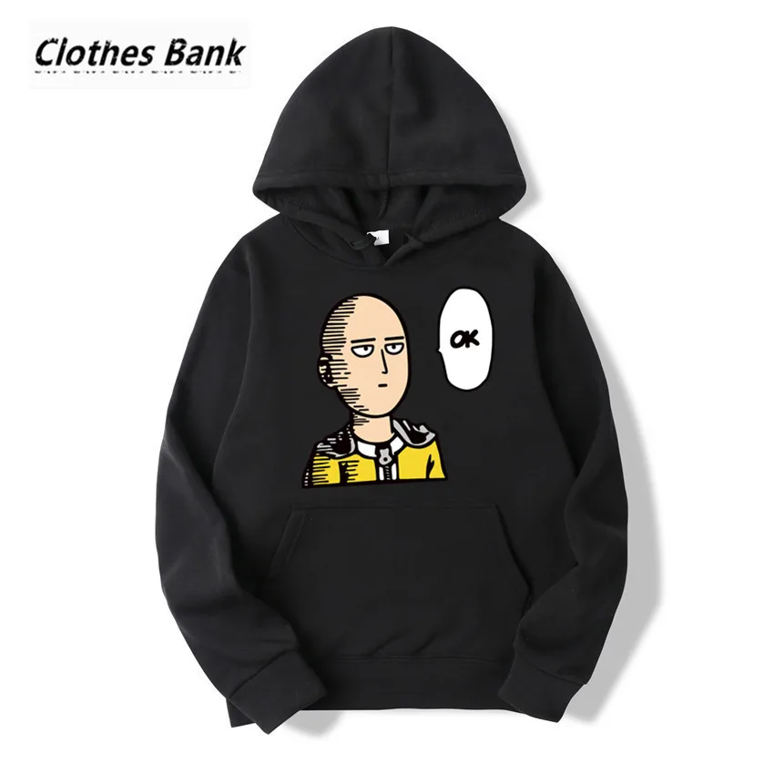 One Punch Man Saitama OK Забавные милые повседневные мужские толстовки Женская модная