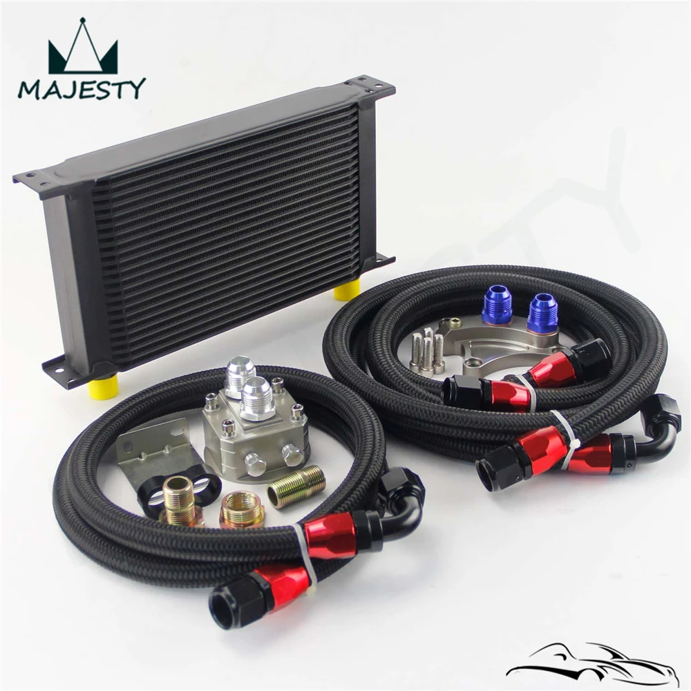 Комплект масляного радиатора 22 ряда для Nissan ilvia S13 S14 S15 180SX 200SX 240SX SR20DET черный |
