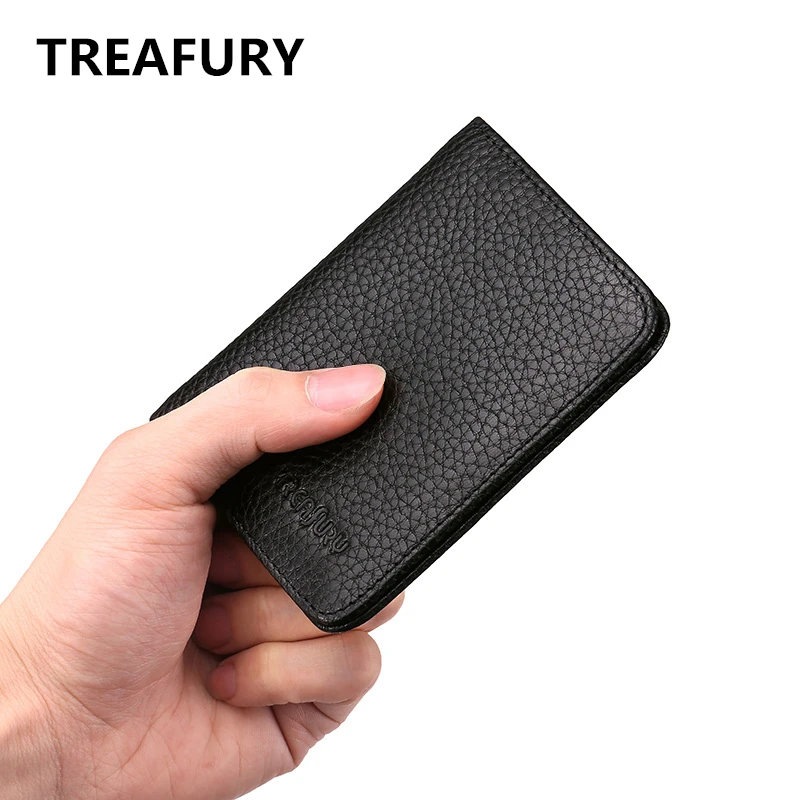 

Короткий кошелек Treafury из натуральной кожи для женщин и мужчин, роскошные брендовые бумажники из воловьей кожи, маленький кошелек с кармашко...