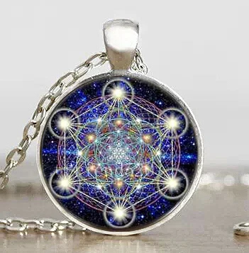 Мужская цепь ручной работы ожерелье из латуни со стальным стеклом купольная