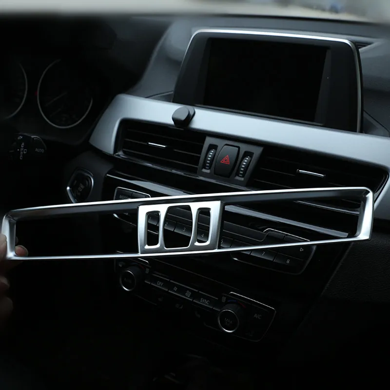 Car Console Air Conditioning Outlet Frame Cover Carbon Fiber Color Sticker For BMW X1 F48 2016-18 Interior Modified Decals | Автомобили и