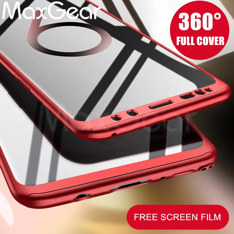 MaxGear 360 Полный чехол противоударный для телефона Samsung S20 Ultra S9 S8 Plus защитный S6 S7 Edge