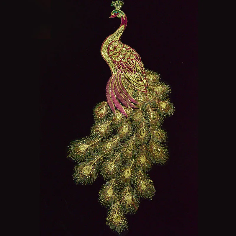 1 шт. золотые патчи с павлиньим принтом одежда швейная ткань для женщин платья