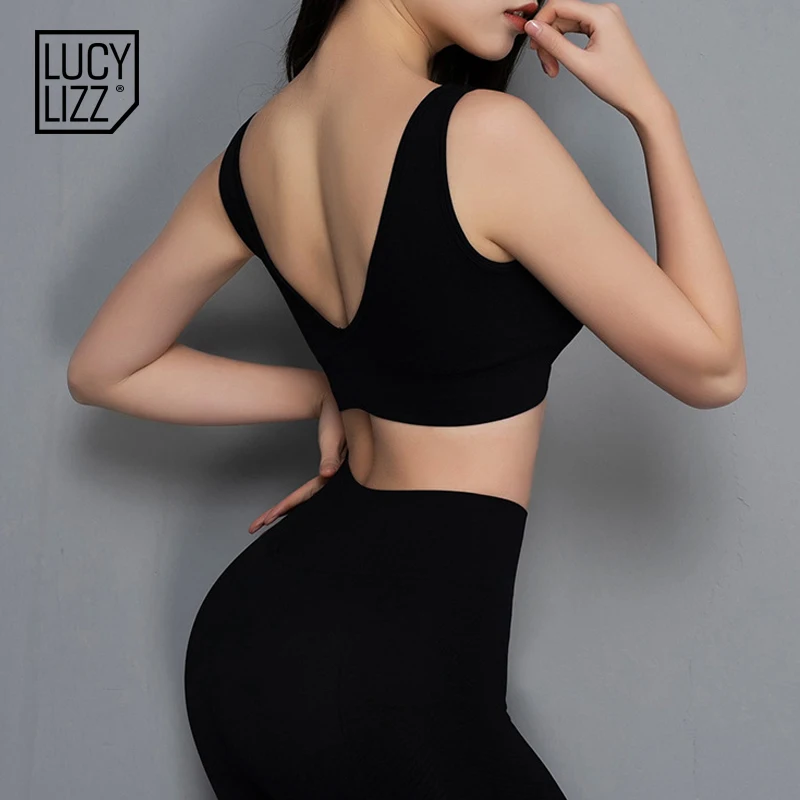 Ударопрочный V Beauty Back спортивный бюстгальтер для тренировок бега фитнеса майка