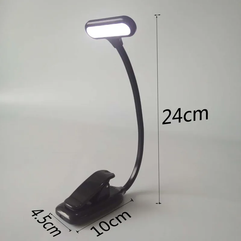 ZPAA Stepless dimming Desk lamp USB led Table Lamp 9 LED Touch with Clip Bed Reading book Light | Освещение