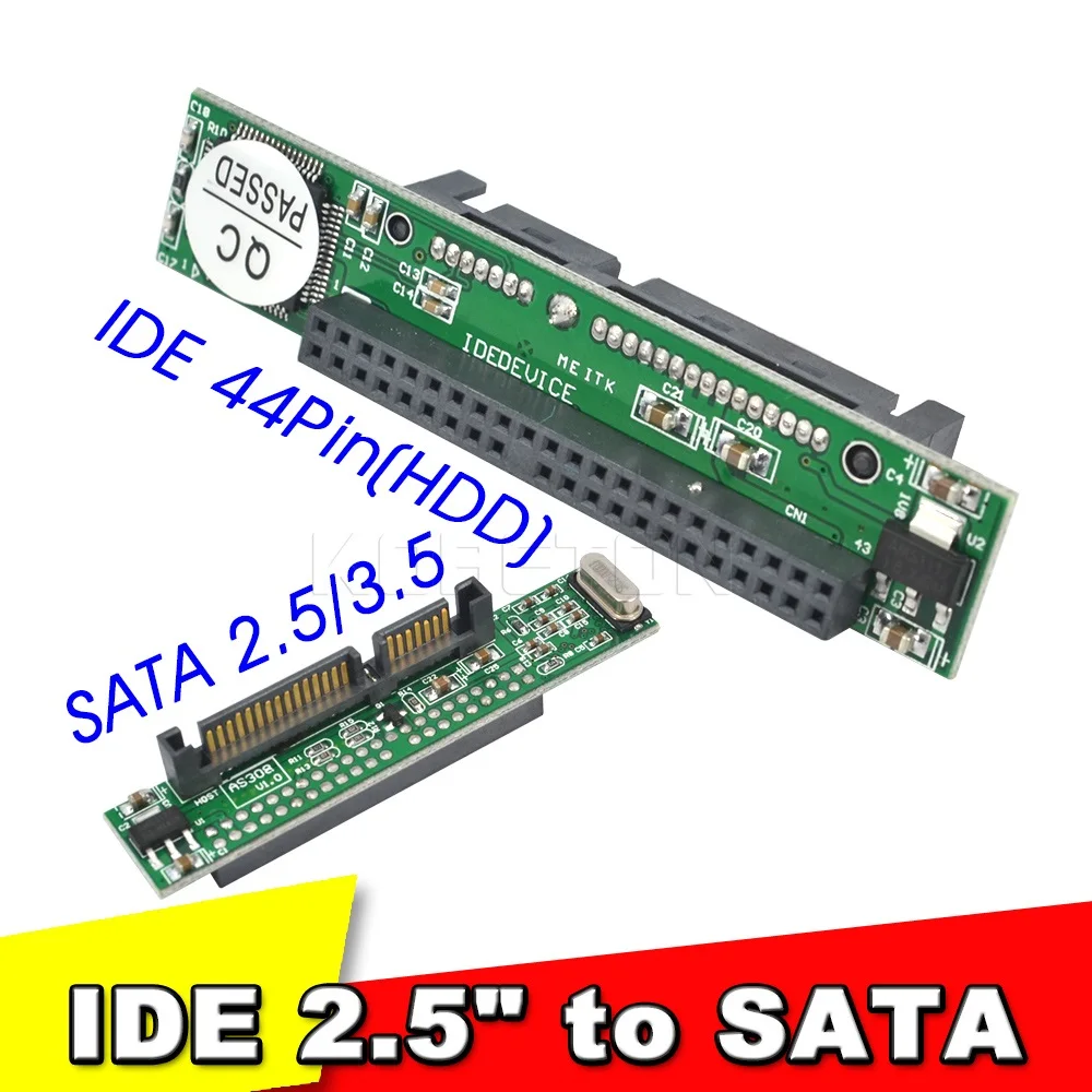 Kebidu IDE 44 pin 2 5 дюйма к SATA ПК адаптер конвертер 133 Гб/с Поддержка ATA 100 HDD CD DVD серийный