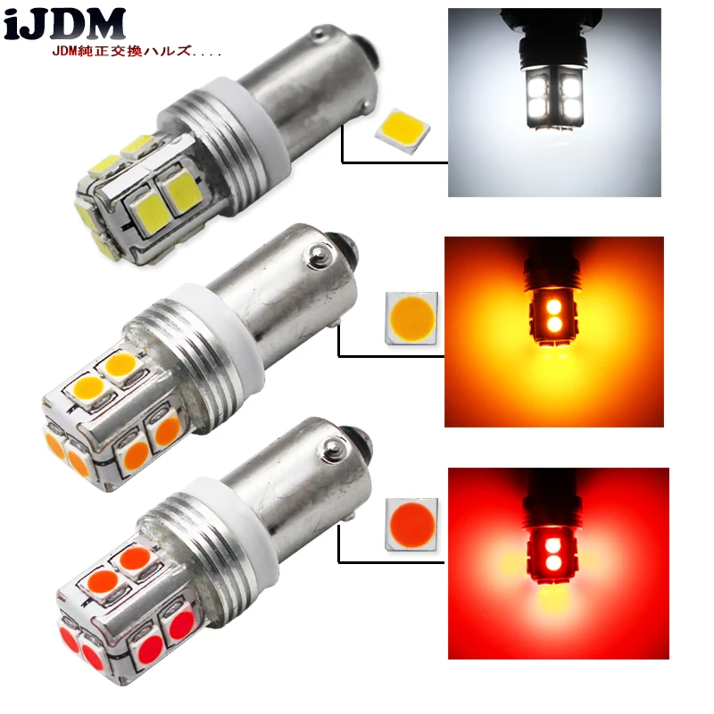IJDM Canbus 10SMD-3030 H21W BAY9s светодиодный фонарь для автомобиля заднего хода или парковочных огней, фары номерного знака, ксенон белый/янтарный/красный