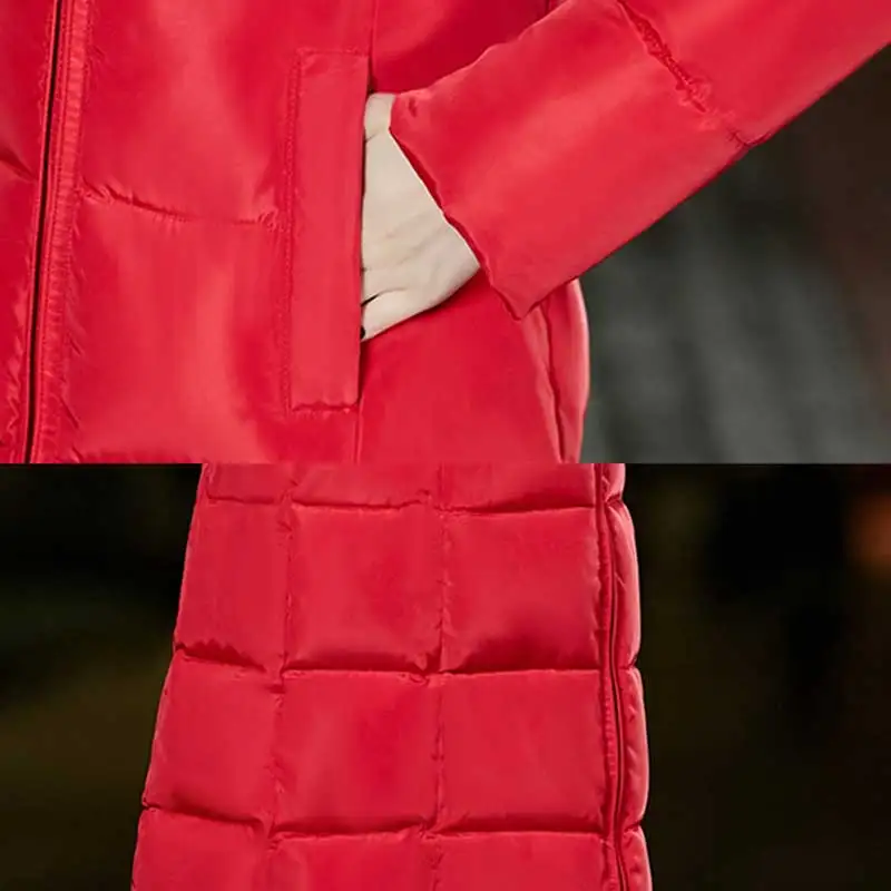 6XL Plus size Women Down Cotton Jacket 2018 Winter New Thickened Hooded Female Cotton Coat Female long Jacket Parkas WZ741