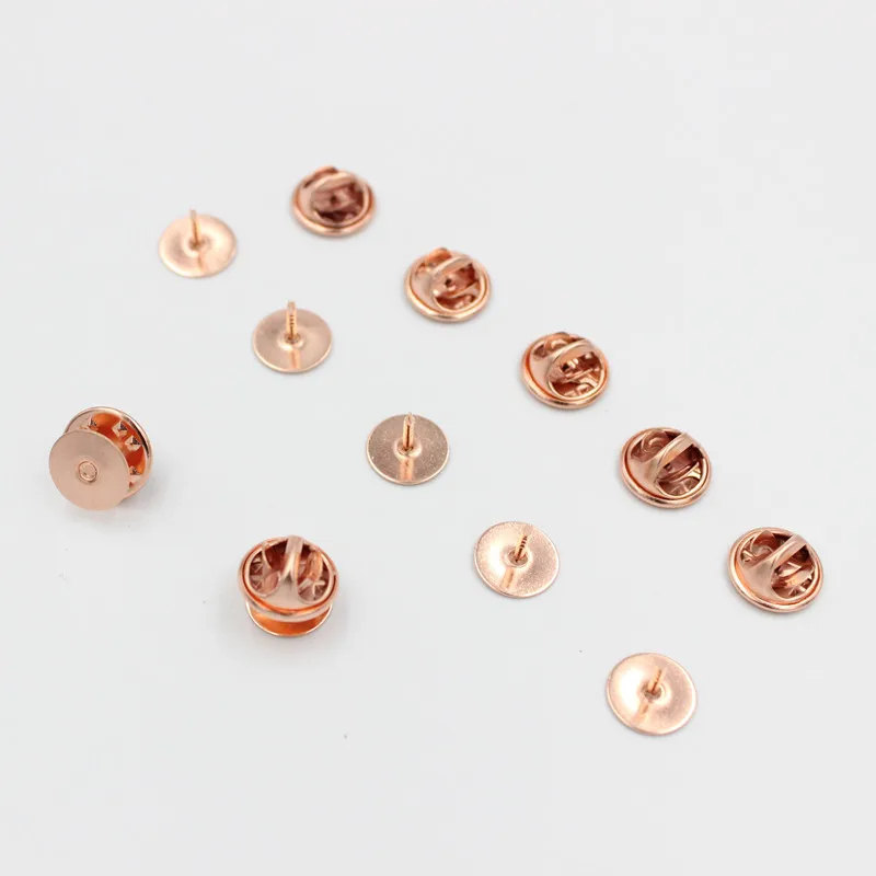 Rose Gold 20 компл./лот 11,5x5 мм античная бронза/золото/родием Цвет Бабочка Брошь-держатель база для DIY ювелирных изделий - Цвет: Rose Gold