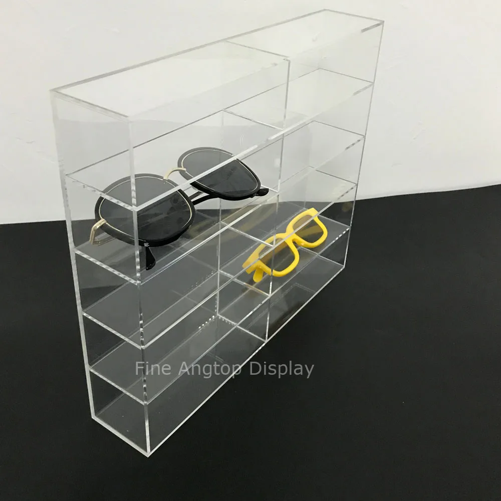 Двойной 5 уровневый прозрачный акриловый держатель для очков|eyeglass display stand|display