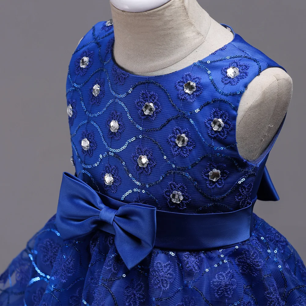Children's Girls Dress Princess Brithday Party Wedding Flower Girl Bow Child Puff Christmas Costume 2019 | Детская одежда и
