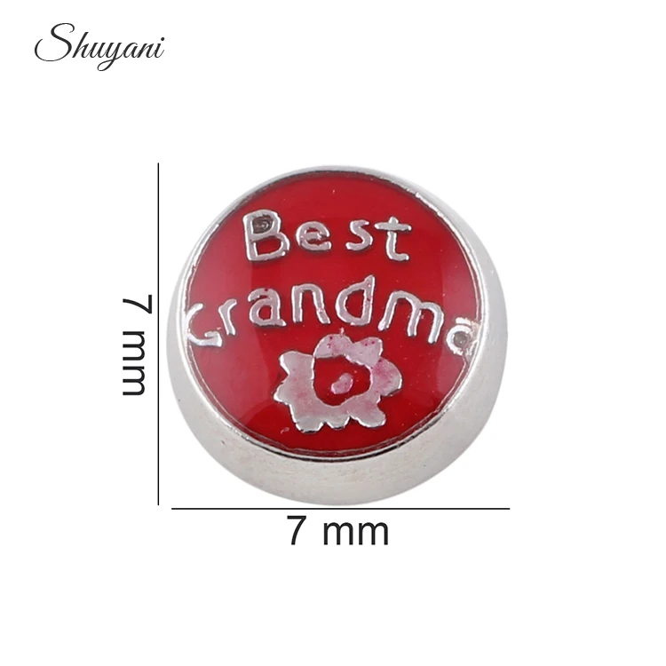 F374 новый дизайн круглые металлические подвески с надписью &quotБабушка&quot