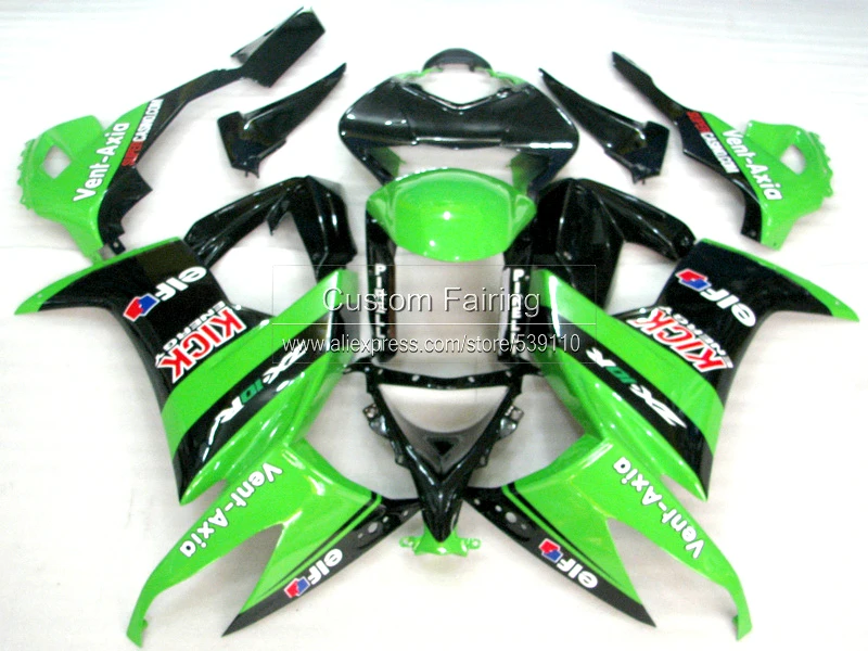 Обтекатель ZX10R 2008 для Kawasaki Ninja 08 10 2009 2010 набор обтекателей изготовленный на заказ