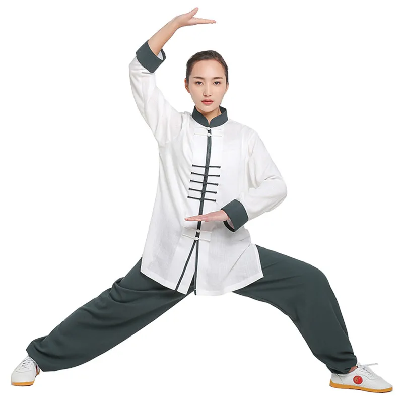 Новый дизайн разноцветная Униформа Tai Chi с длинным рукавом костюм кунгфу одежда