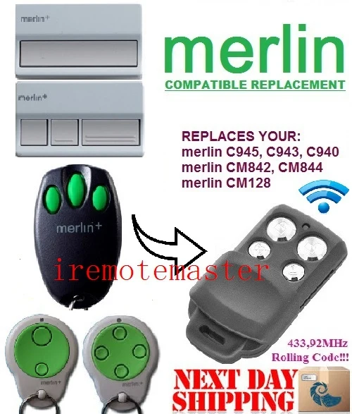 2018 Новый Merlin C945 плюс замена двери гаража дистанционное управление Высокое