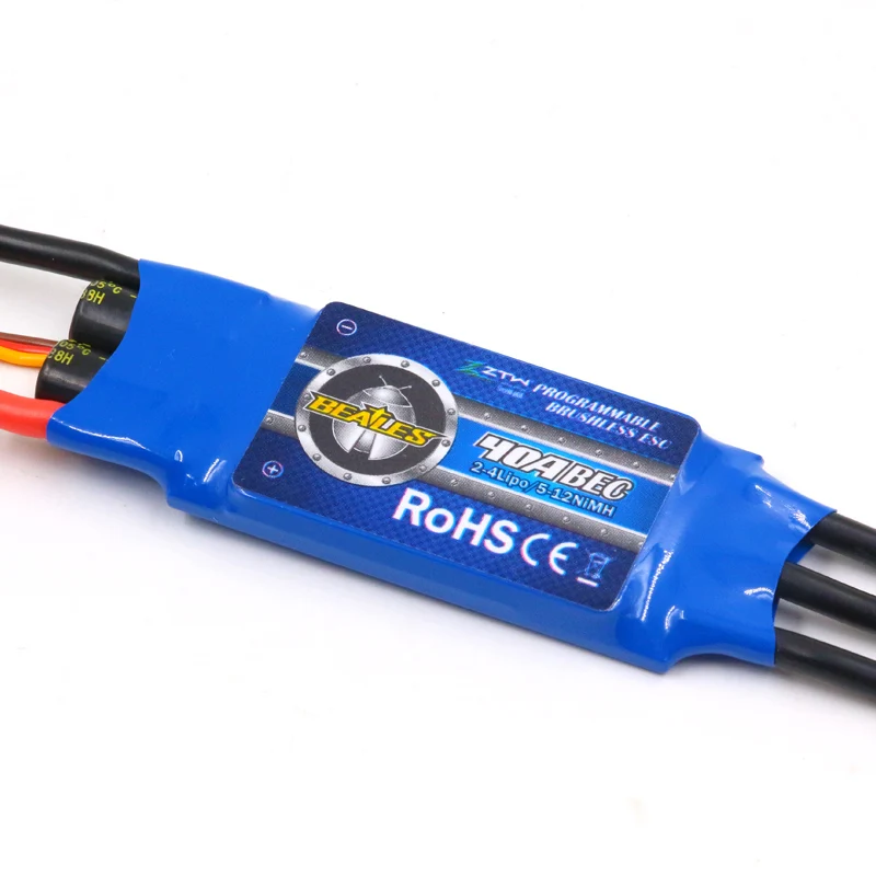 2 шт. ZTW 40A бесщеточный ESC 2-4S LIpo BEC 5 В/3 А для радиоуправляемого мультикоптера