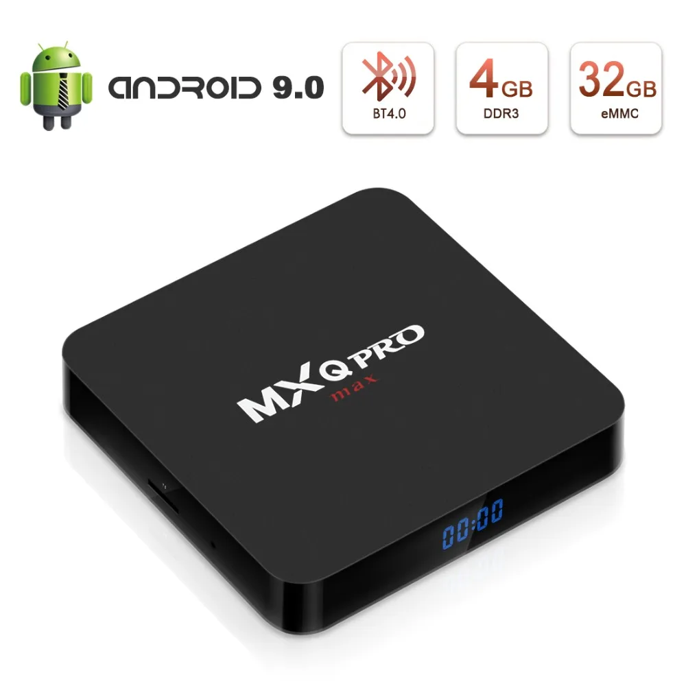 Android 9 0 tv Box с 4 ГБ 32 mxq pro MAX Rockchip 3328 четырехъядерный до 2 ГГц WiFi Поддержка BT 1/3D/4 K
