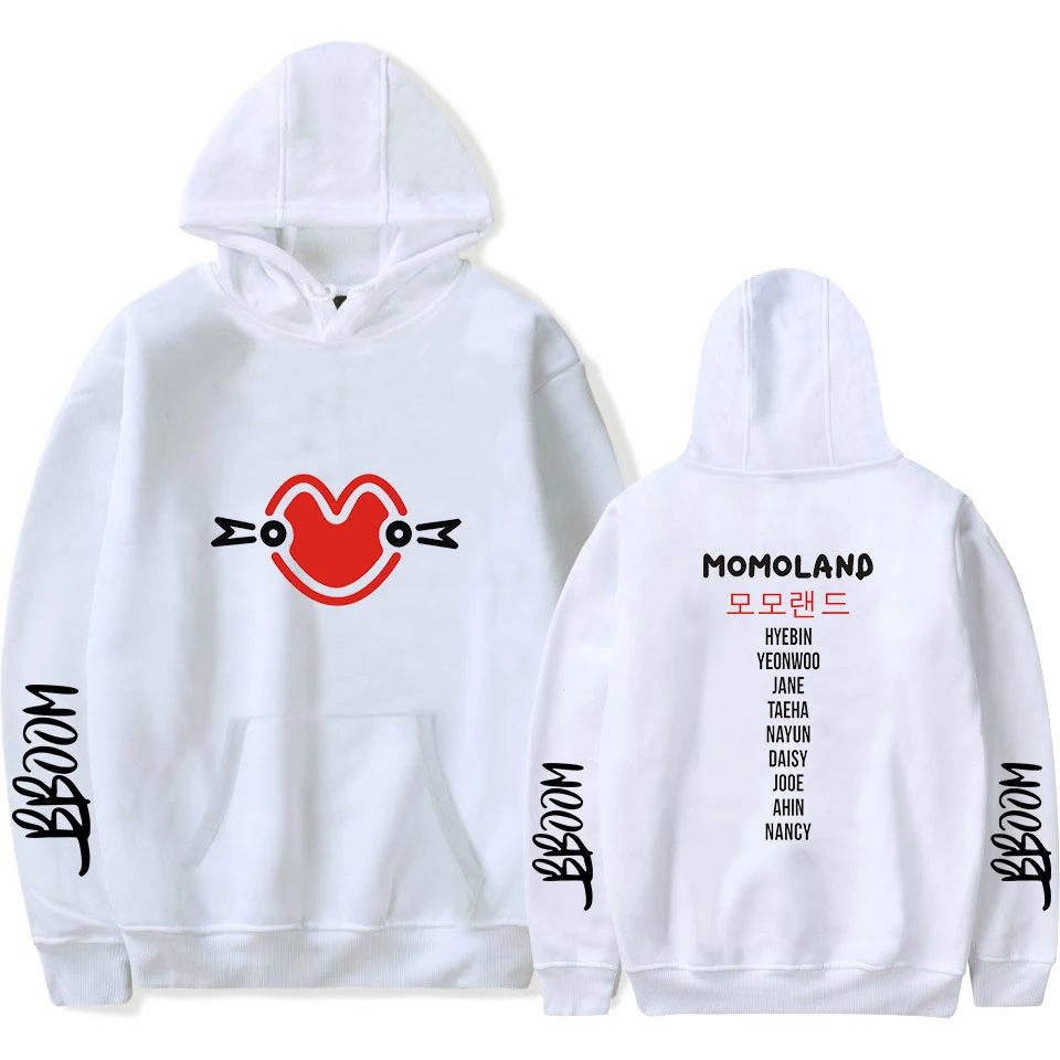 MOMOLAND Kpop модные толстовки с капюшоном Повседневное Для мужчин женщин Harajuku пуловер
