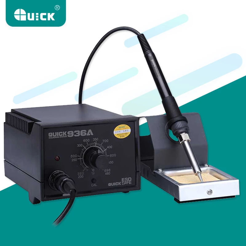 Антистатическая паяльная станция QUICK 936A 110 В/220 В с постоянной температурой 60 Вт