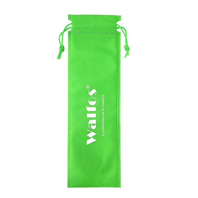 1 piece Straws Bag WALFOS пищевой 6 штук силиконовые обычные Размеры Многоразовые трубочки для кружка, стакан многоразовые трубочки для питья - Цвет: 1 piece Straws Bag