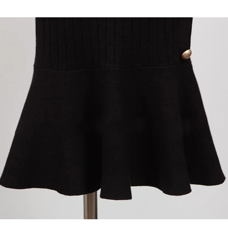 

Winter women's slimming temperament medium and long sweater dress bottom bag buttock knitted dress