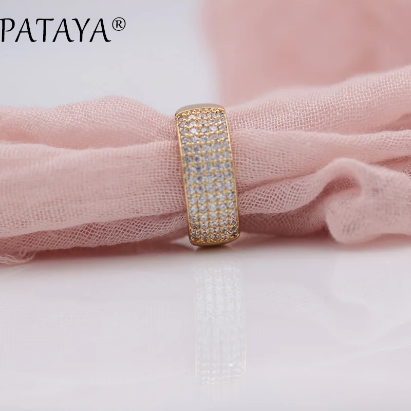 Новое поступление Женское Обручальное Кольцо PATAYA с 5 рядами линий белого цвета