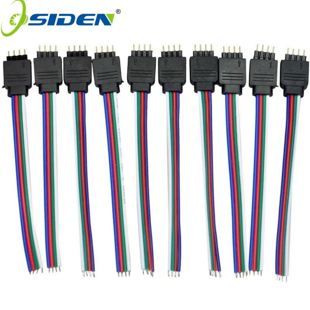 OSIDEN 4 контактный RGB разъем для мужчин и женщин светодиодной ленты 3528/5050 Штекерный