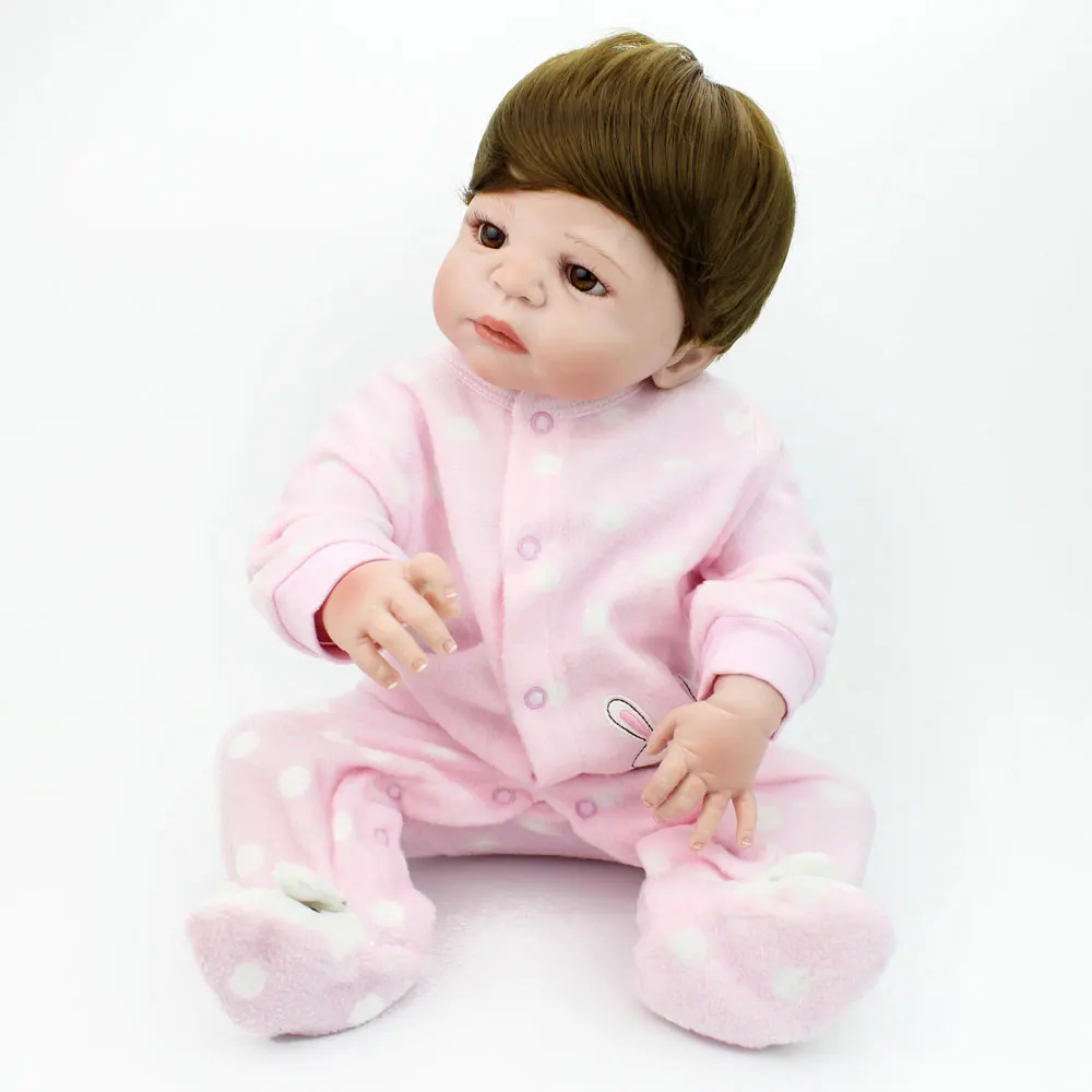 NPKDOLL 22 Inch Doll Reborn Full Body Silicone Dolls Toys For Girls Lifelike Newborn Baby Children Toy | Игрушки и хобби