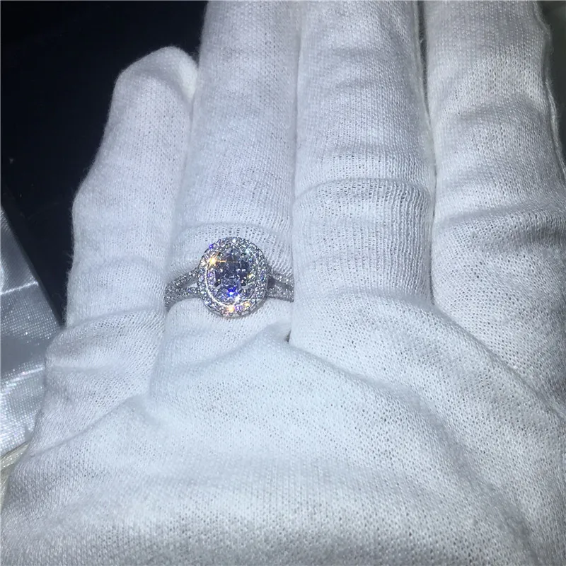 Роскошное овальное однотонное 925 пробы Серебряное кольцо 1ct Sona 5A циркон камень cz обручальное кольцо для женщин и мужчин ювелирные изделия