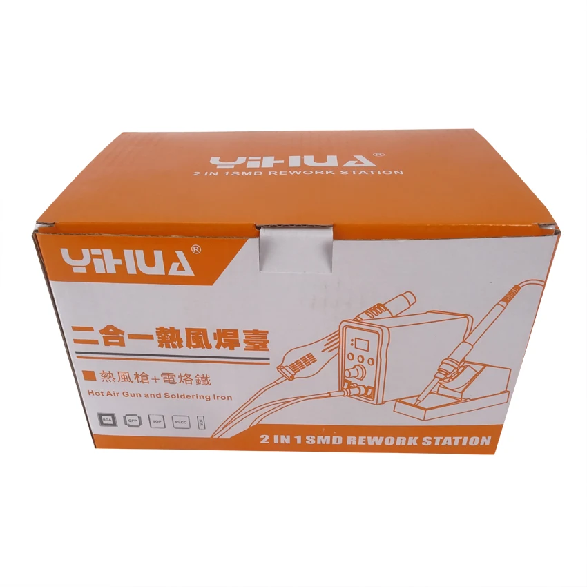 

2 In1 Rework Station Hot Air Gun + Solder Iron SMD Hot Iron Soldering Station 898BD+