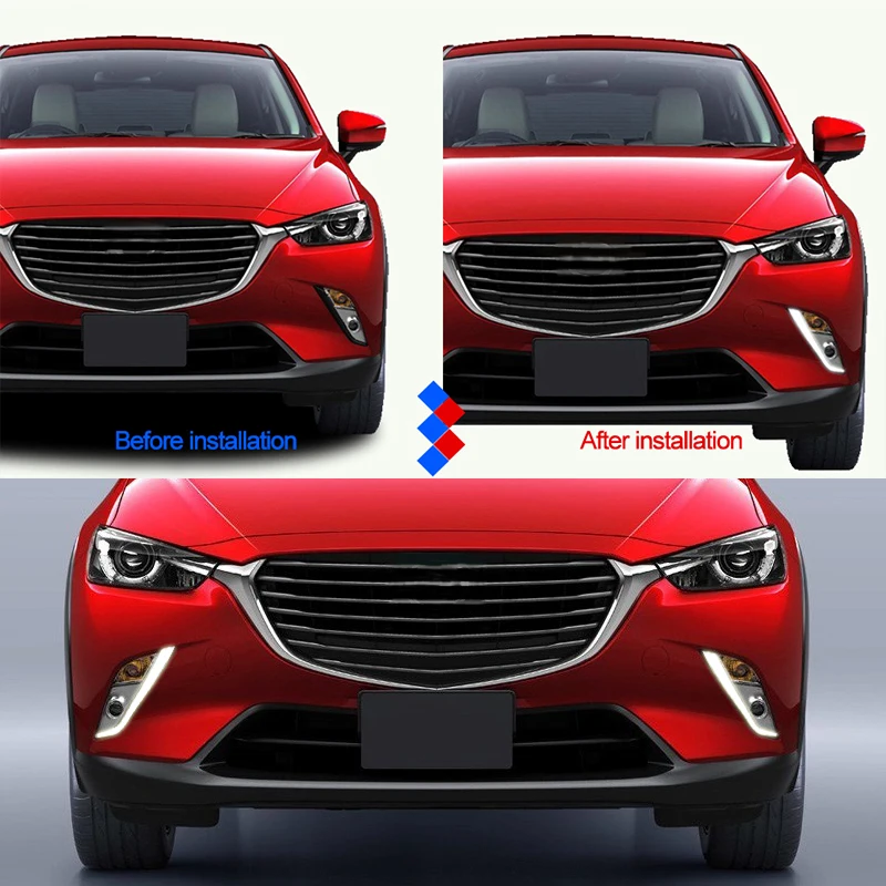 ROADOT автомобильный drl led для mazda CX 3 CX3 аксессуары 2016 2017 дневной ходовой светильник