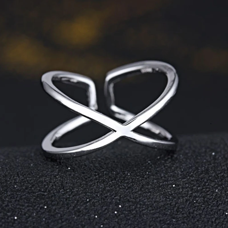 

Женское минималистичное Открытое кольцо MEYRROYU, из стерлингового серебра 925 пробы с неровной линией геометрической формы, ювелирное изделие ...