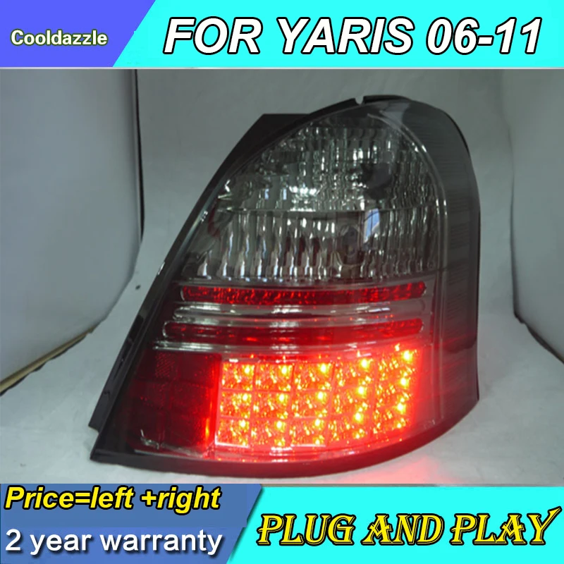 Задние фонари для Toyota Yaris задние 2006 2007 2008 2009 2010 2011 год поворота парковочные