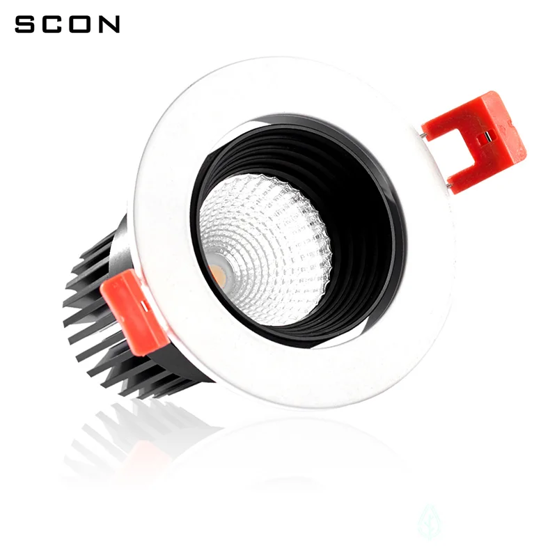 SCON led 5 Вт/9 Вт Встроенный потолочный светильник рамка бесшовный бесконечный светильник CREE COB CRI Ra> 93 настенный светильник для мытья отеля Точечный светильник для помещений