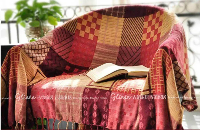 Хлопок Пледы Одеяло диван вязание крышка Нитки декоративные tabelcloth/Постельные