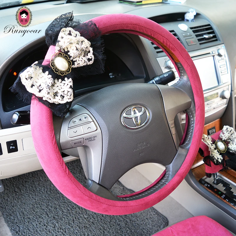 girls' women's Four Seasons pink cute lace butterfly-tie universal car seat cover set | Автомобили и мотоциклы