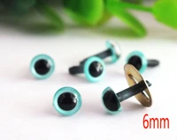 60 x pcs 6mm blue plastic safety eyes for making dolls and toys doll making accessories
