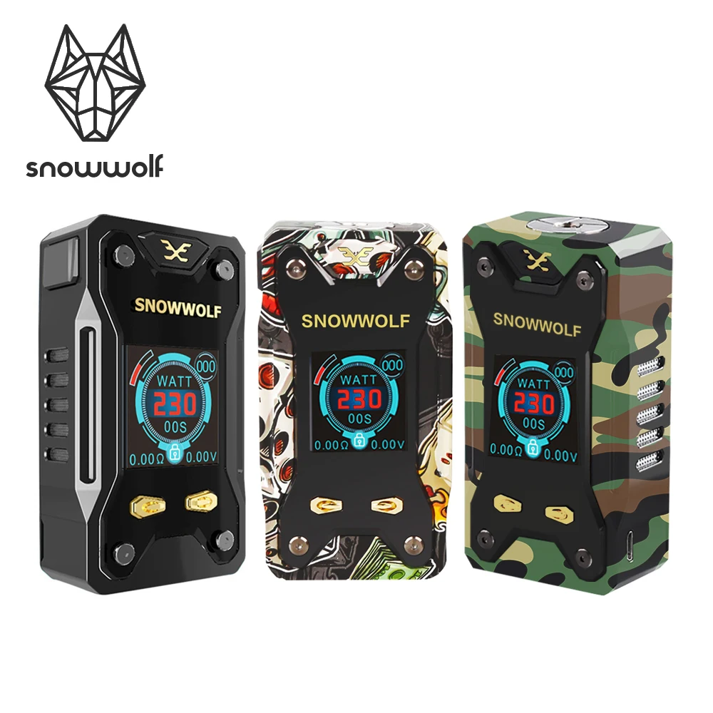 Электронная сигарета SNOWWOLF Xfeng оригинальный боксмод 10 Вт 230 TC для вейпа 1 3 дюймовый
