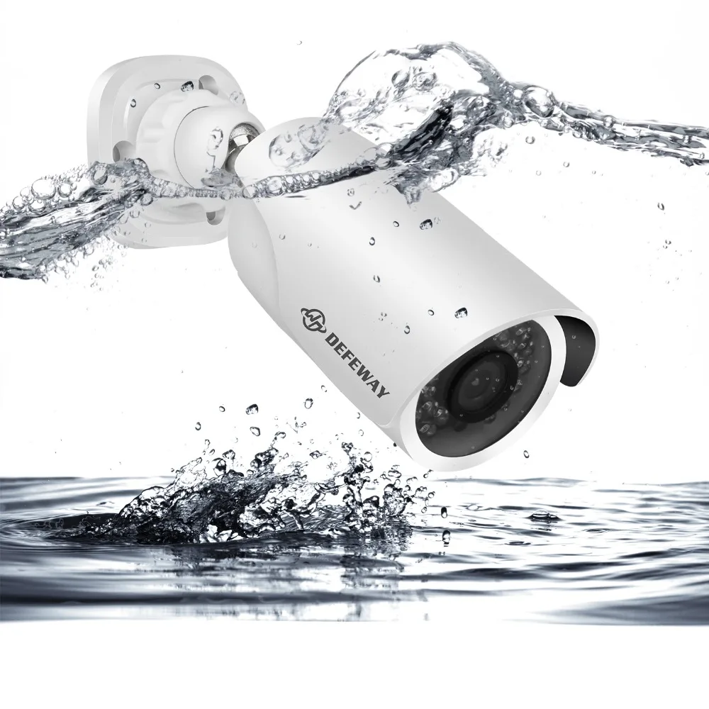 Система видеонаблюдения DEFEWAY 4CH 1080P DVR 4 шт. 2 МП инфракрасная камера