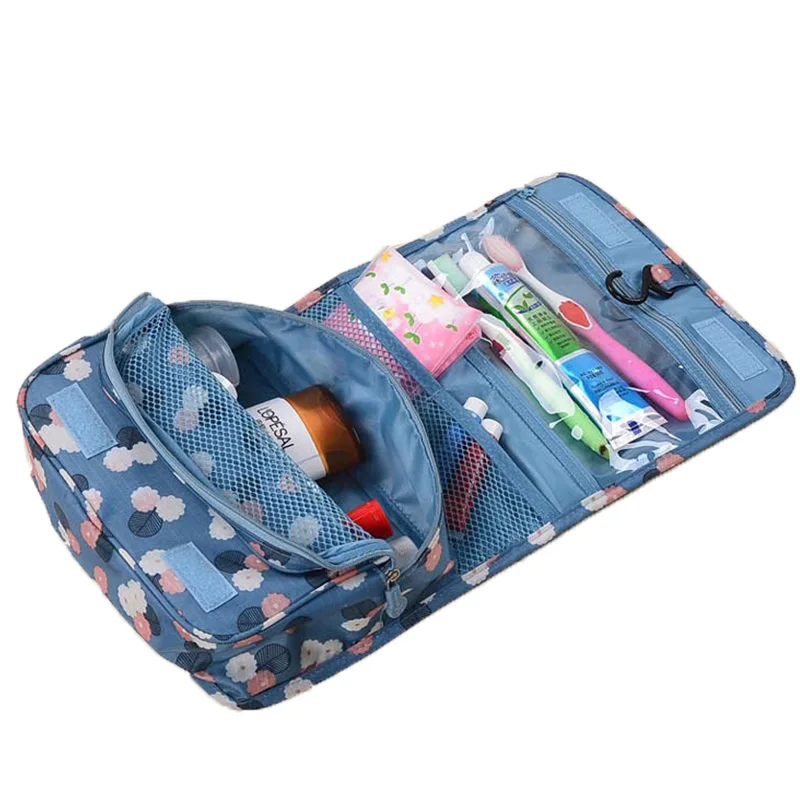 Косметический портативный мешок крюк вверх Макияж сумка Органайзер для