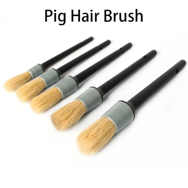 LENTAI 1 комплект автохимия щетка натуральных волос кабана щетки для чистки