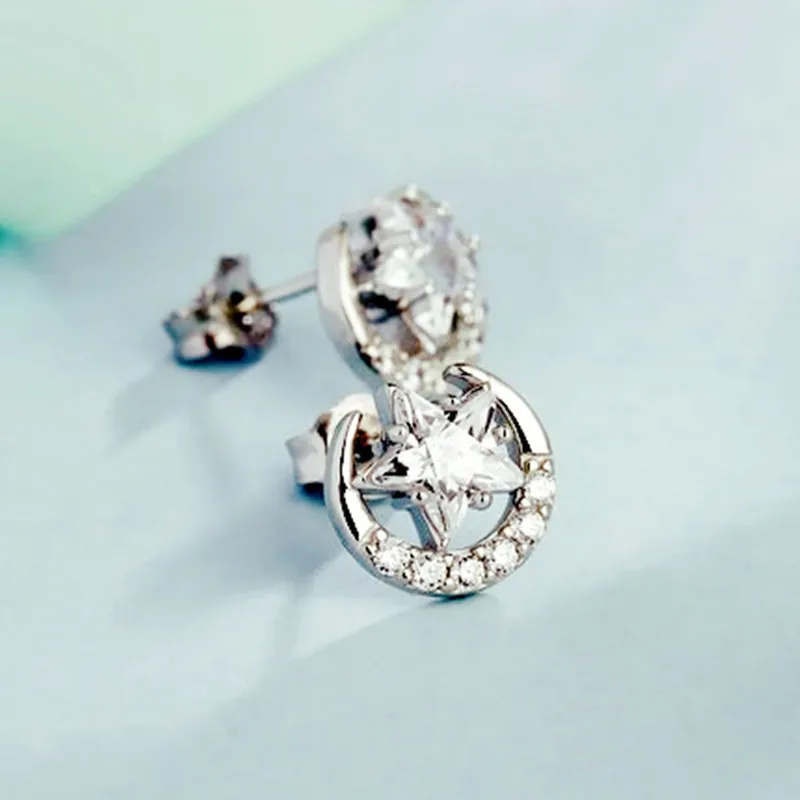 Женские Роскошные серьги с кристаллами модные фианитами Серьги пусеты со