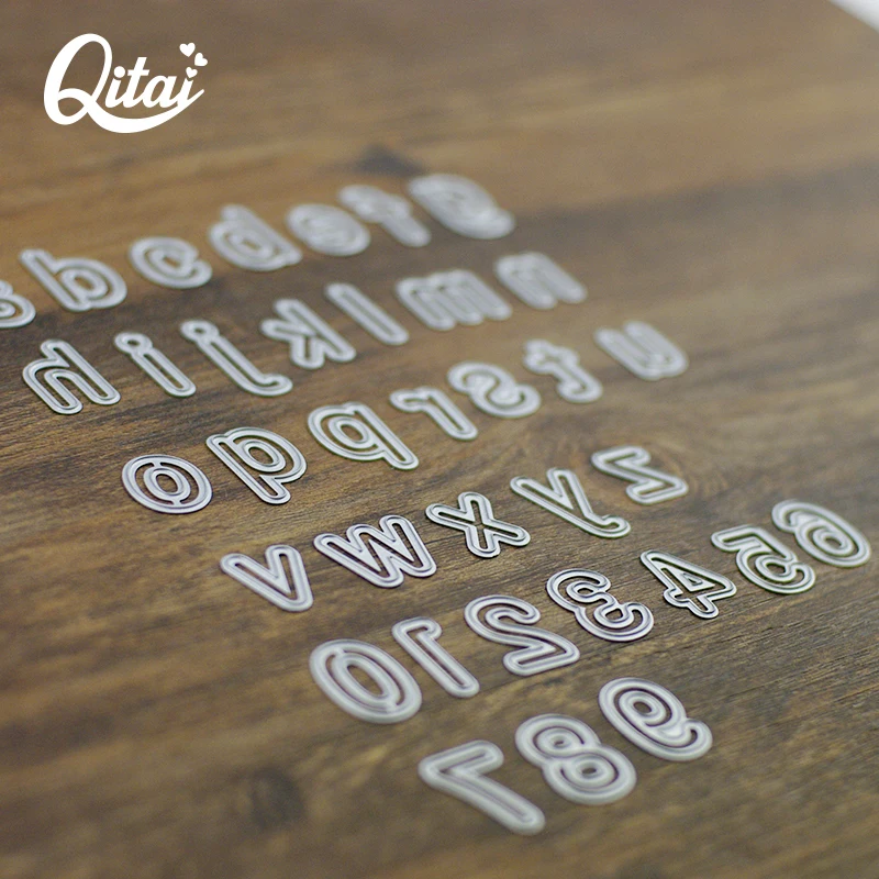 QITAI 26 шт. нижние буквы для чехла и 10 0 9 цифровые металлические Вырубные штампы