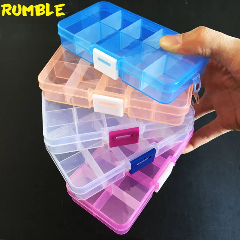 DIY Пластиковые 10 слотов электронные части винты гайки SMD для хранения украшений